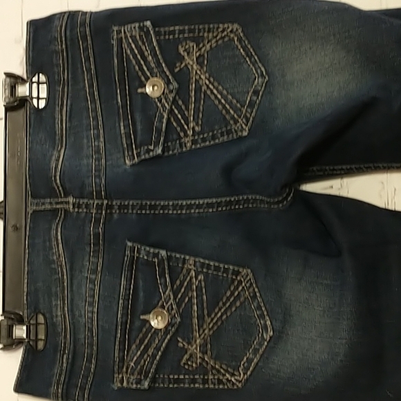 RICKI'S Brooke Revolution boot cut jeans back flap chunky stitch pockets sz 29/8 - Picture 3 of 6